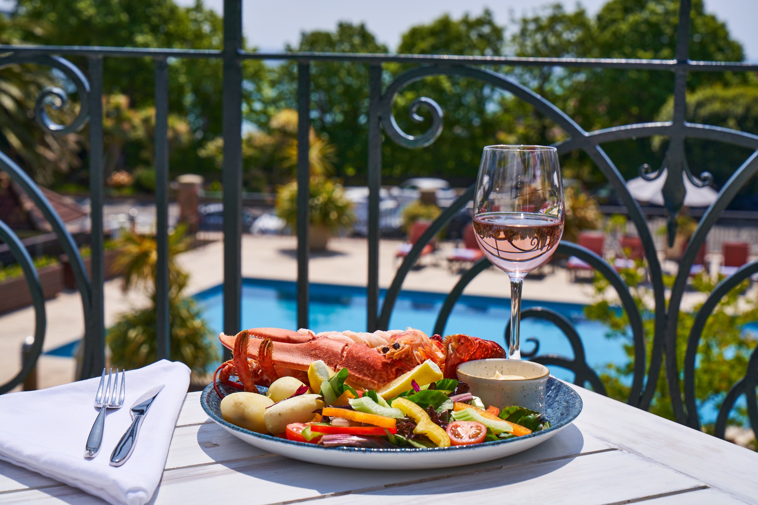 Seafood dish at our restaurant in Jersey